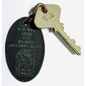 Vintage Grand Central Station New York Hotel Key & Fob 712 Johnnie Walker NY
